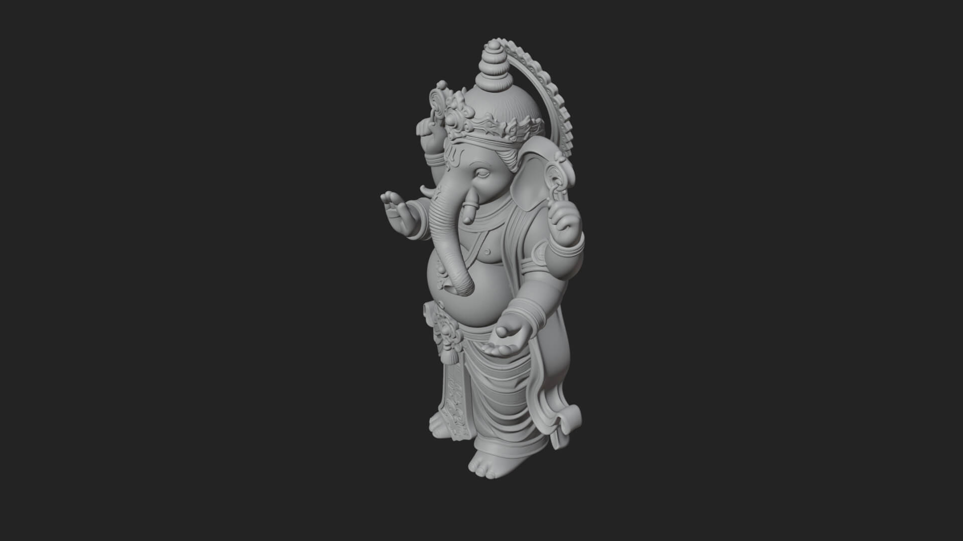 Ganesha Statue Design 13 3D Print Model 3D Model