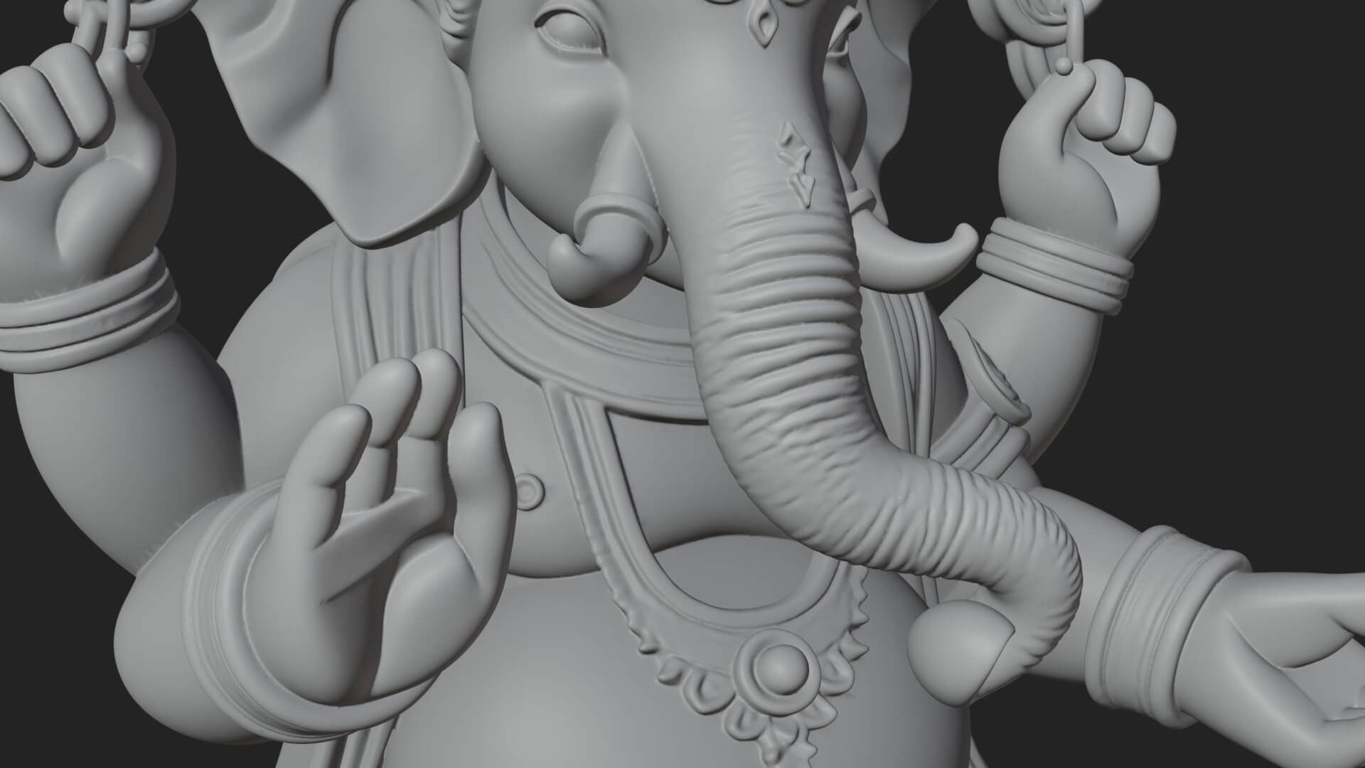 Ganesha Statue Design 13 3D Print Model 3D Model