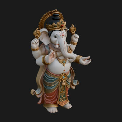 Ganesha Statue Design 13 3D Print Model