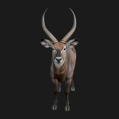 Gazelle Statue Design 10 3D Print Model