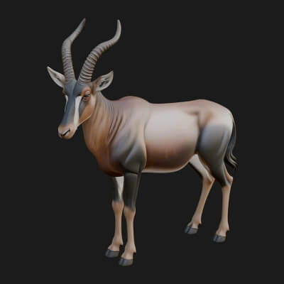 Gazelle Statue Design 15 3D Print Model