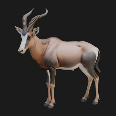 Gazelle Statue Design 26 3D Print Model