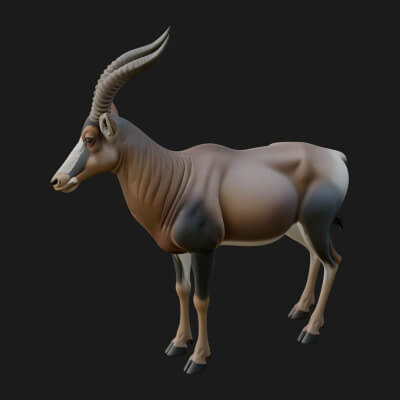 Gazelle Statue Design 31 3D Print Model