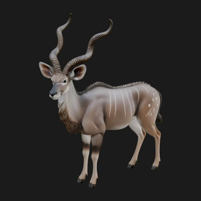 Gazelle Statue Design 37 3D Print Model