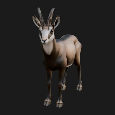Gazelle Statue Design 38 3D Print Model