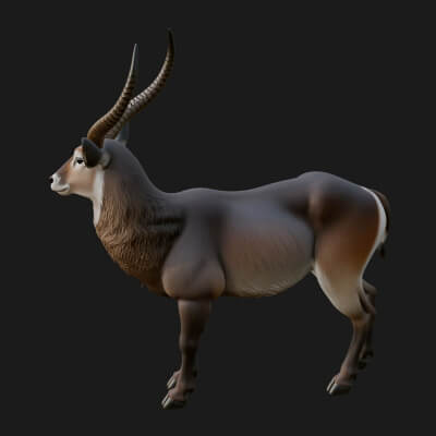 Gazelle Statue Design 8 3D Print Model