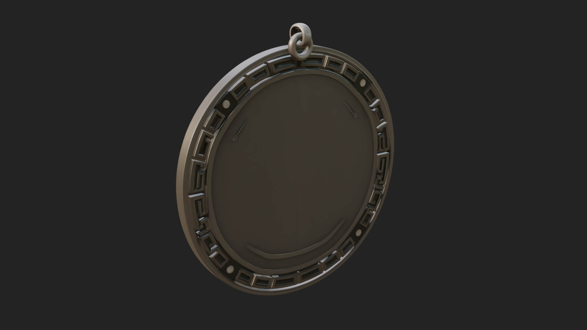 Gear Skull Oval Relief Plaque Design 4 3D Print Model 3D Model