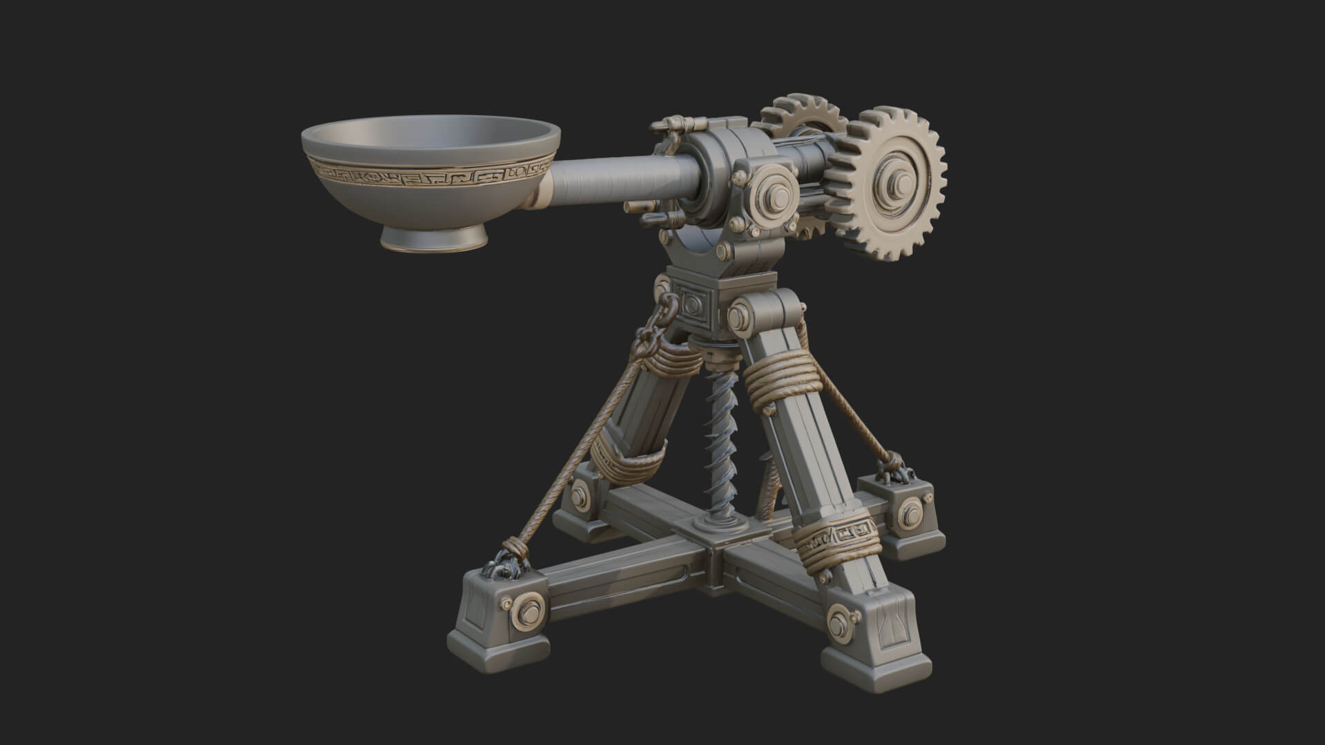 Geared Cup Launcher Model Design 1 3D Print Model 3D Model