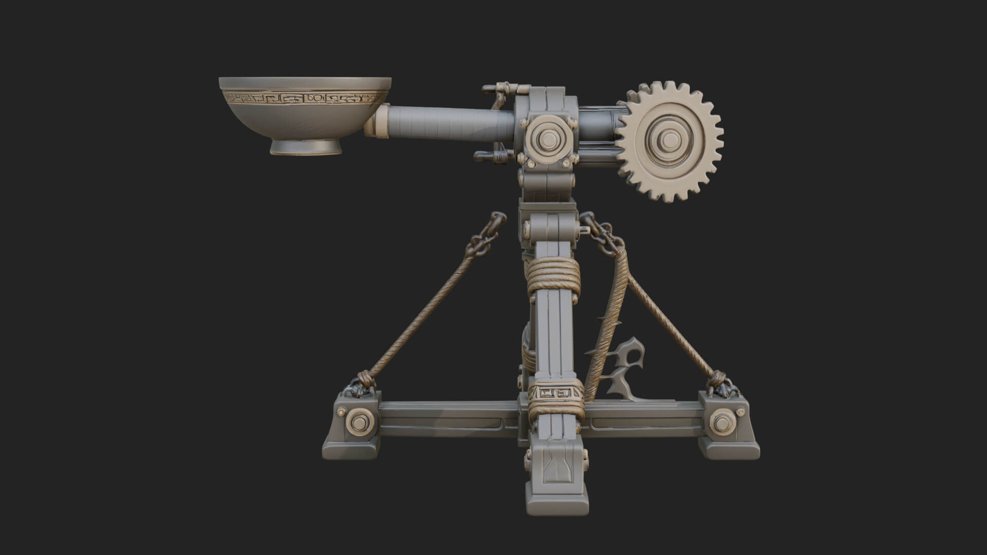 Geared Cup Launcher Model Design 1 3D Print Model 3D Model