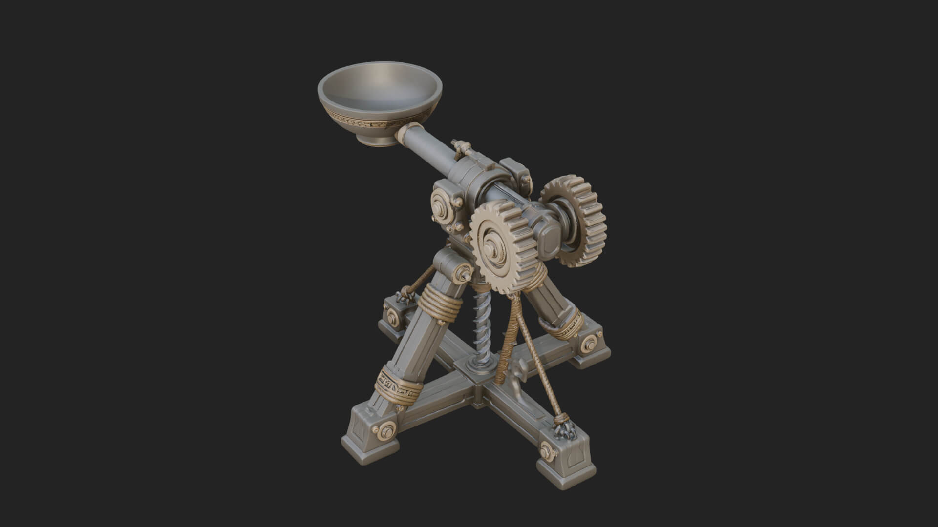 Geared Cup Launcher Model Design 1 3D Print Model 3D Model