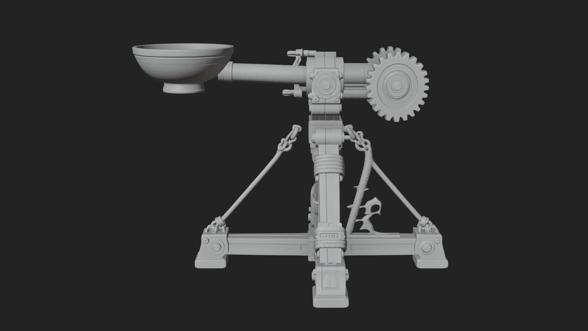 Geared Cup Launcher Model Design 1 3D Print Model 3D Model