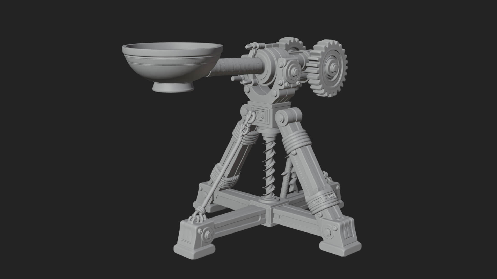 Geared Cup Launcher Model Design 1 3D Print Model 3D Model