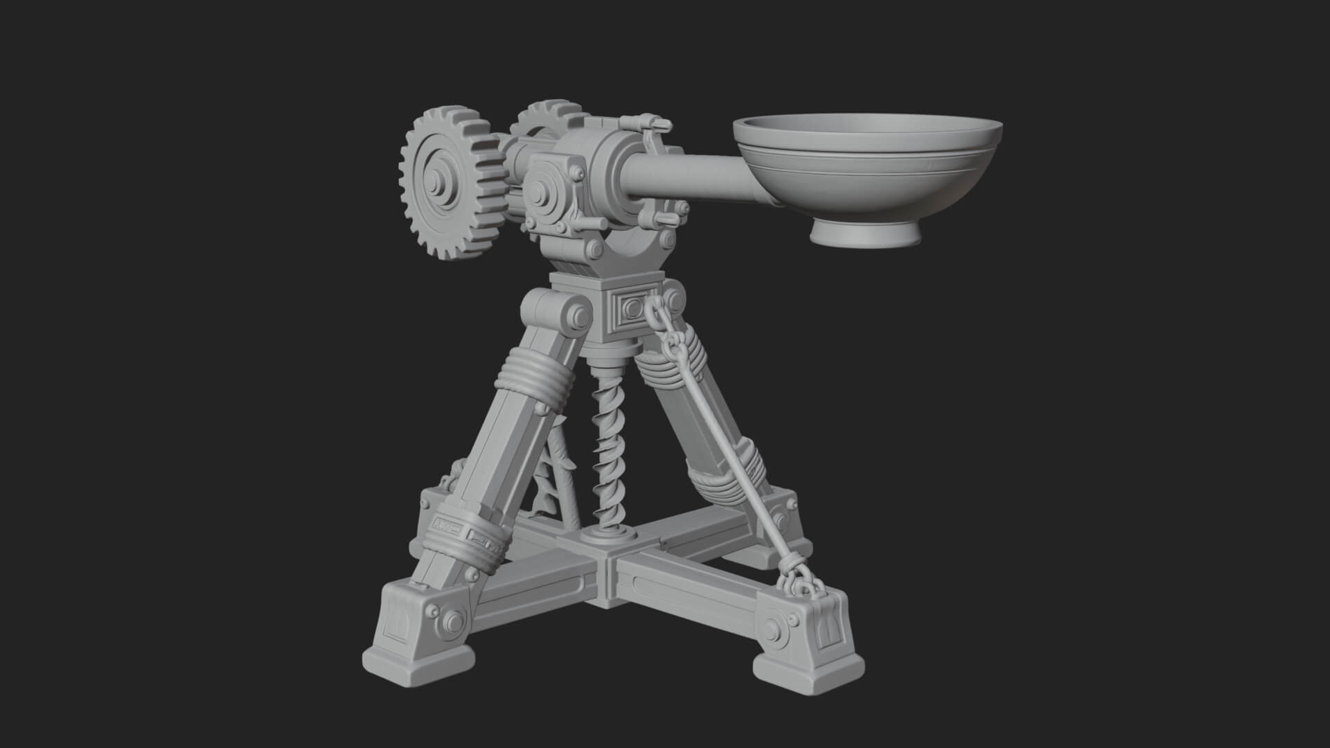 Geared Cup Launcher Model Design 1 3D Print Model 3D Model