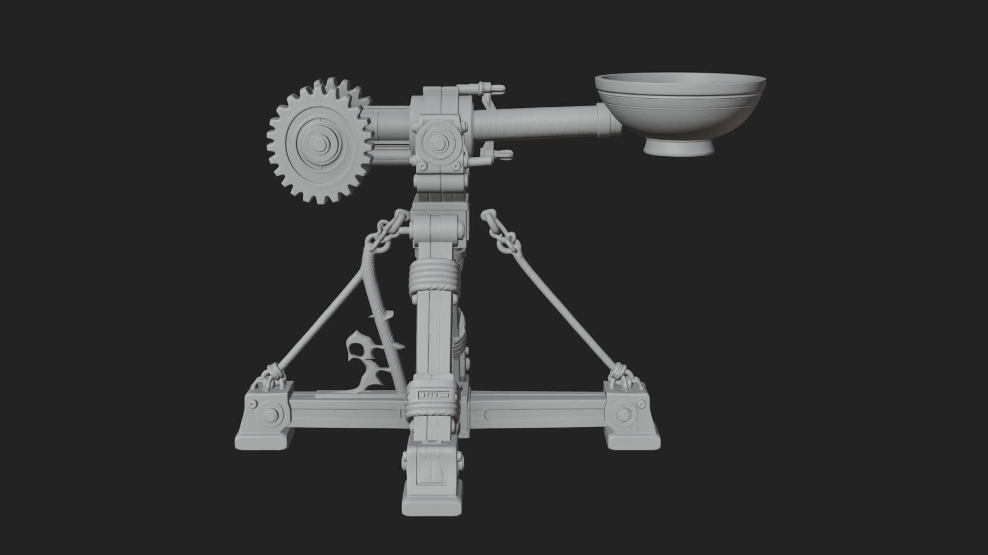 Geared Cup Launcher Model Design 1 3D Print Model 3D Model