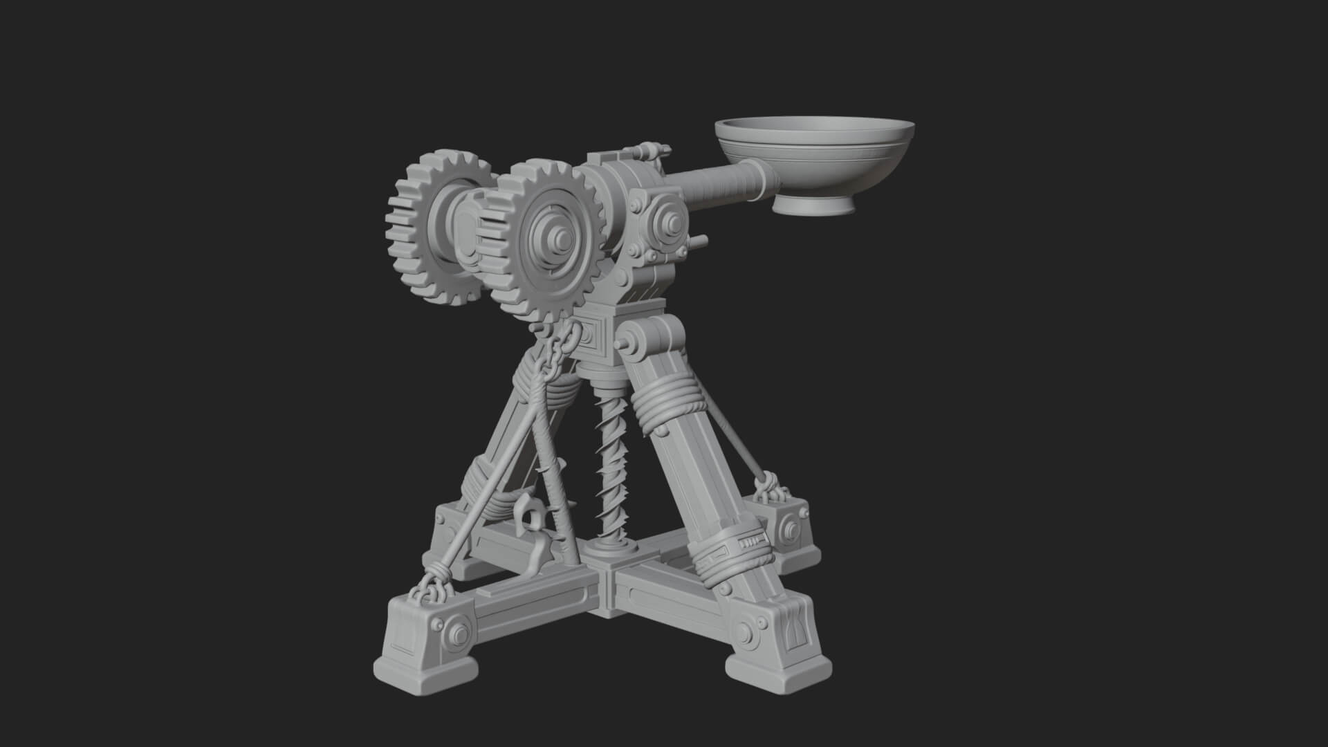 Geared Cup Launcher Model Design 1 3D Print Model 3D Model