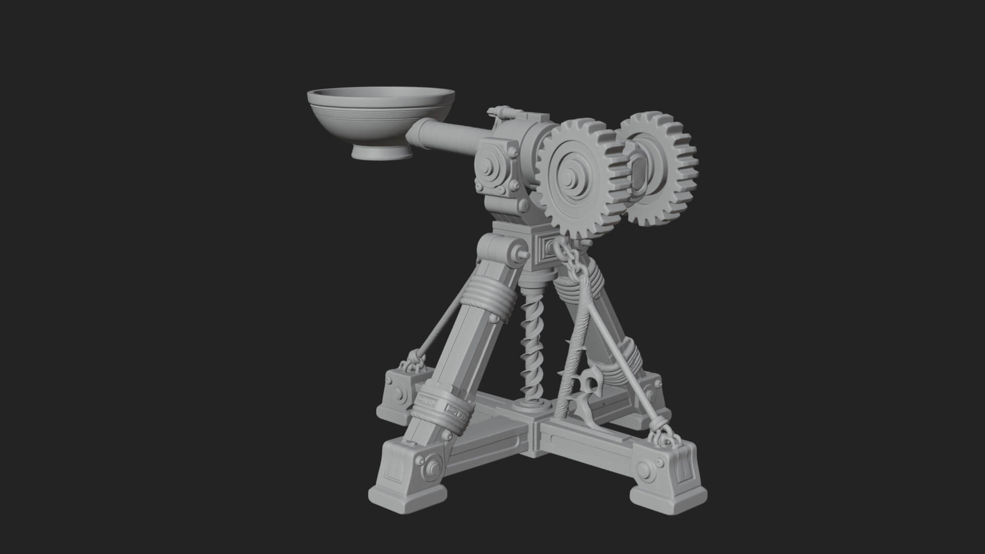 Geared Cup Launcher Model Design 1 3D Print Model 3D Model
