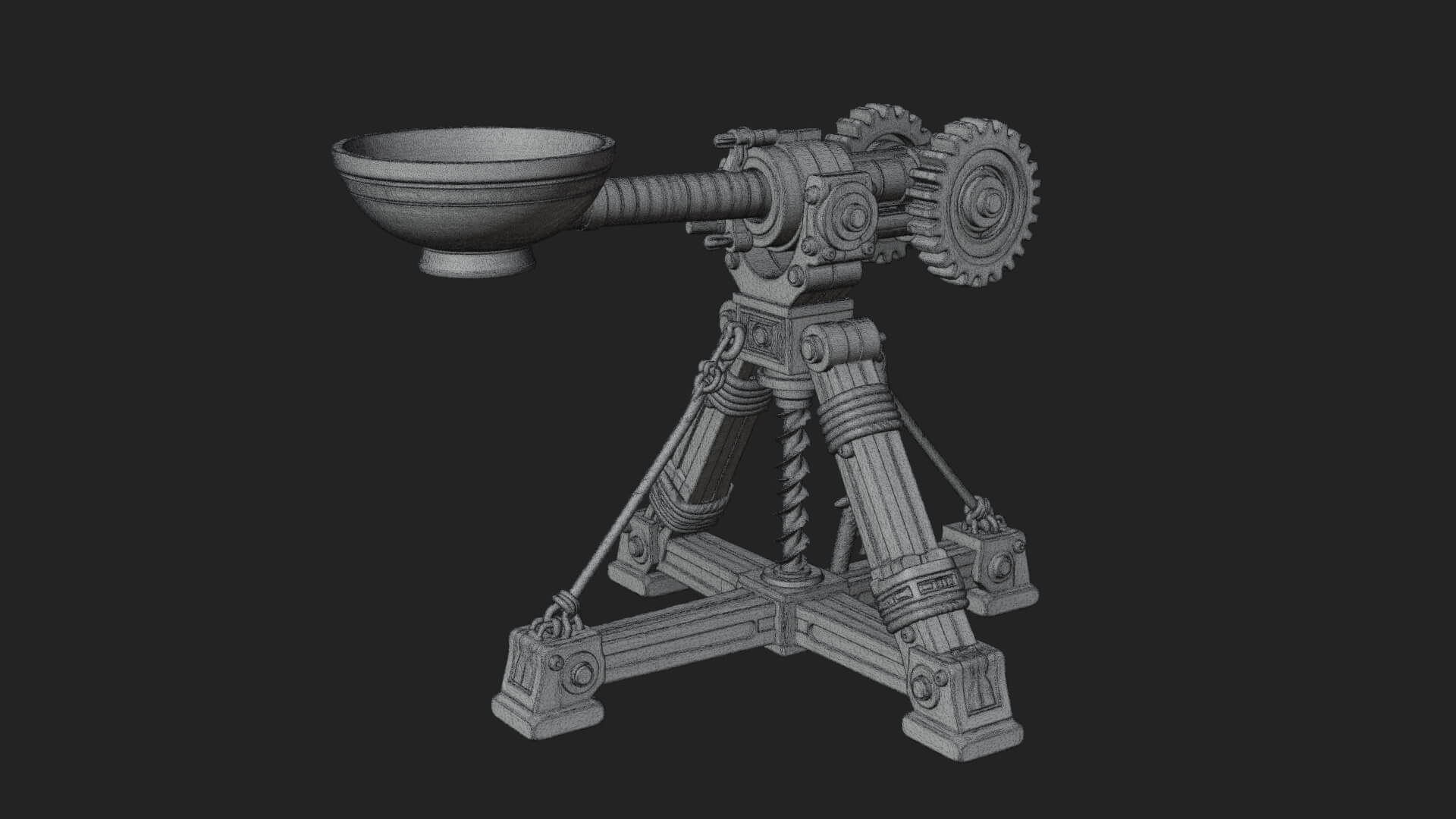 Geared Cup Launcher Model Design 1 3D Print Model 3D Model