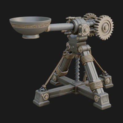 Geared Cup Launcher Model Design 1 3D Print Model