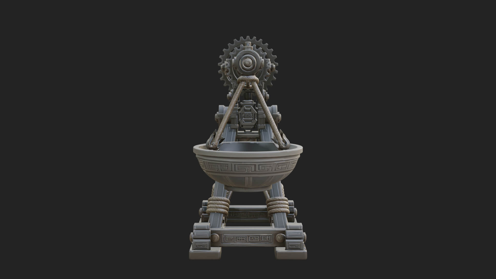 Geared Cup Launcher Model Design 2 3D Print Model 3D Model