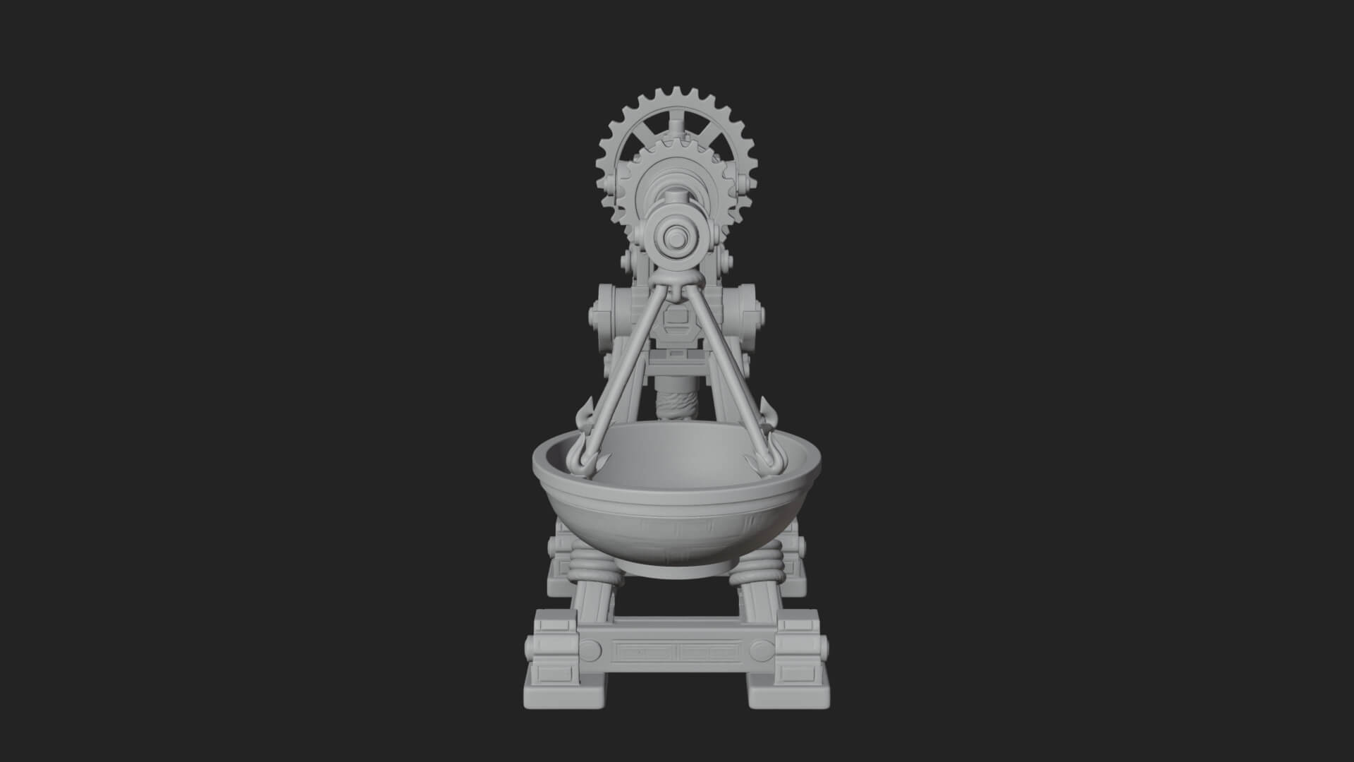 Geared Cup Launcher Model Design 2 3D Print Model 3D Model