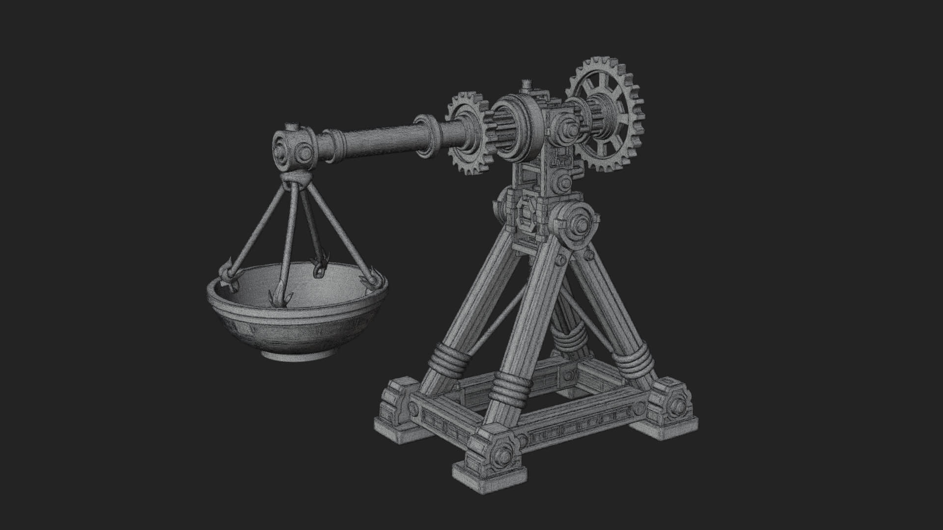 Geared Cup Launcher Model Design 2 3D Print Model 3D Model