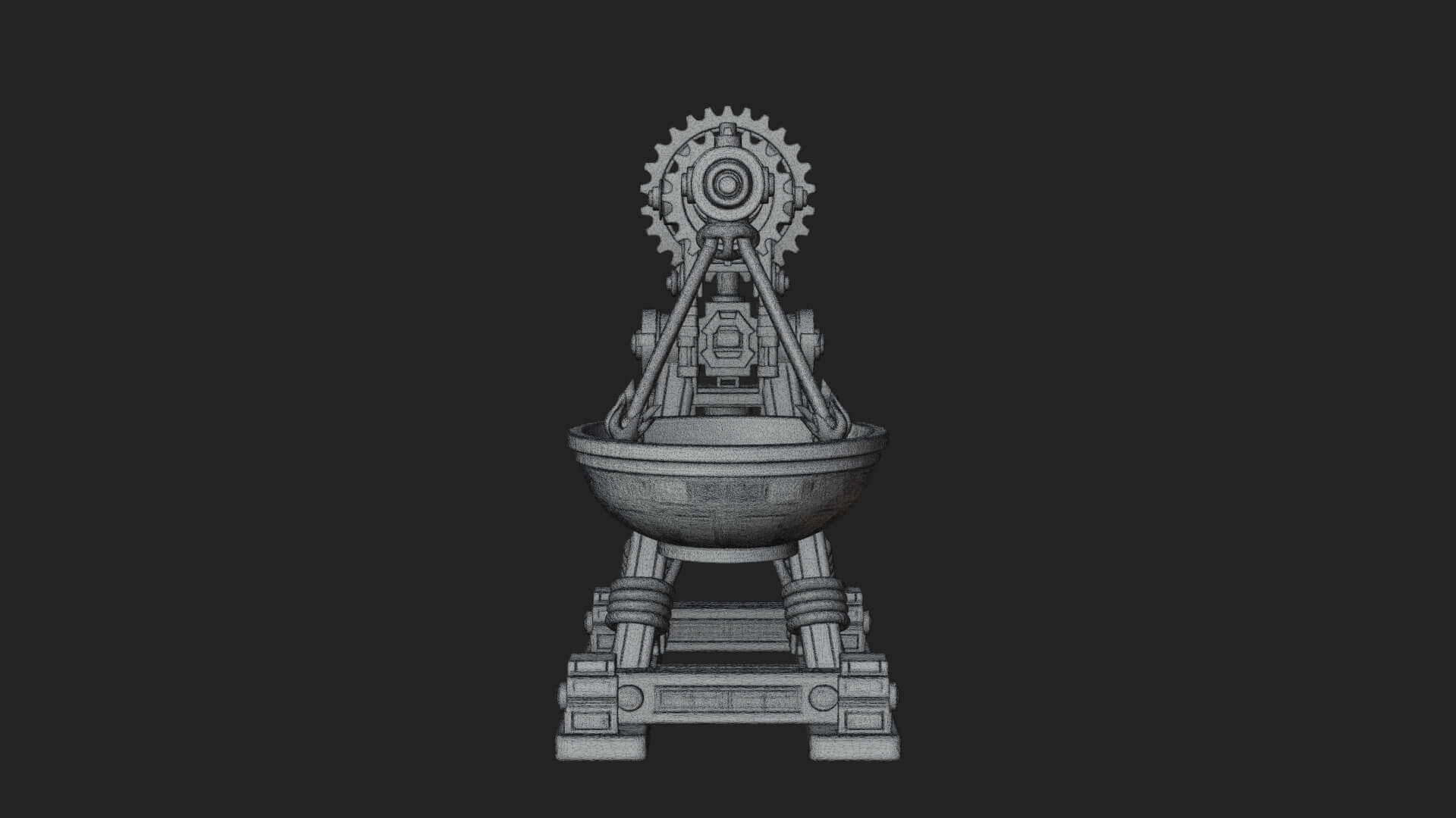 Geared Cup Launcher Model Design 2 3D Print Model 3D Model