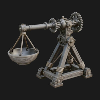 Geared Cup Launcher Model Design 2 3D Print Model