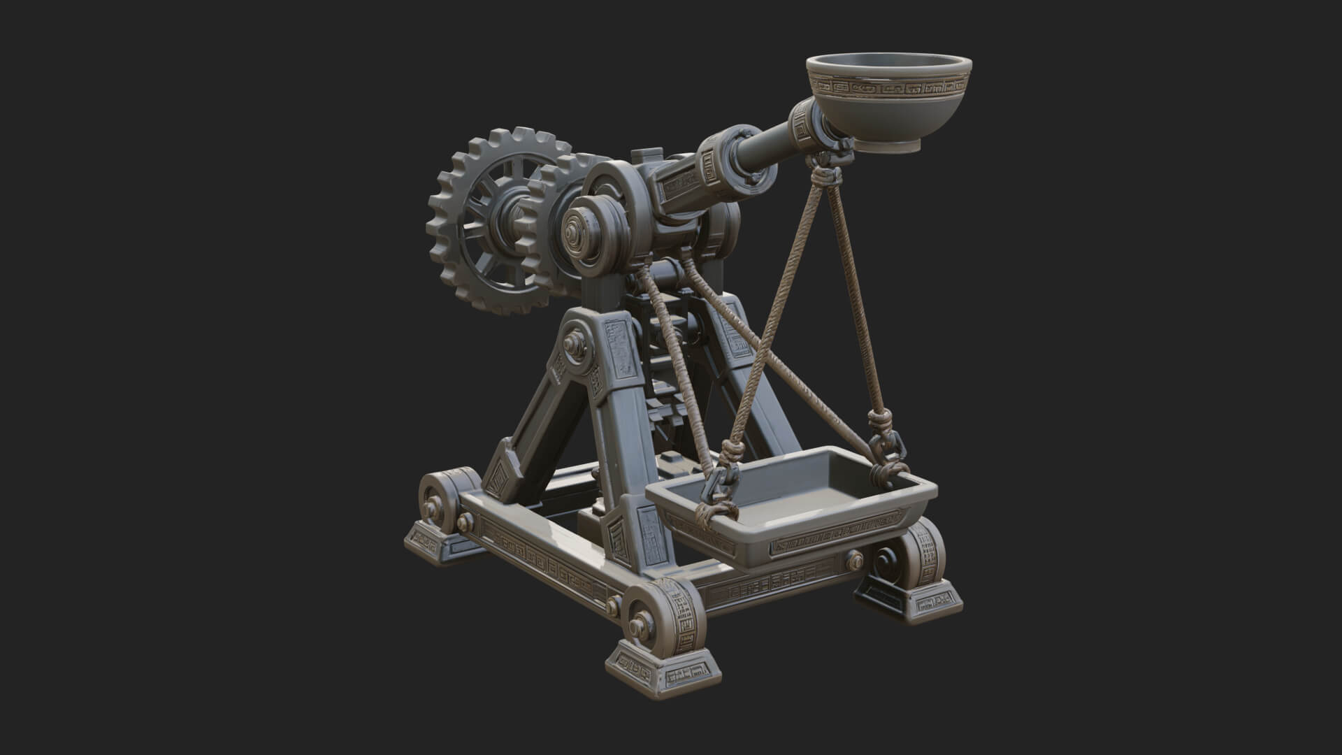 Geared Cup Launcher Model Design 3 3D Print Model 3D Model
