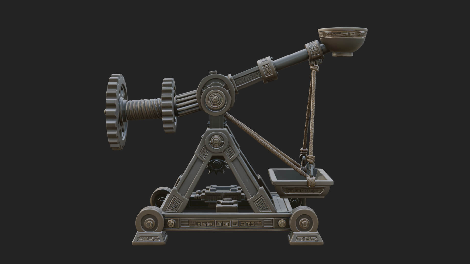 Geared Cup Launcher Model Design 3 3D Print Model 3D Model