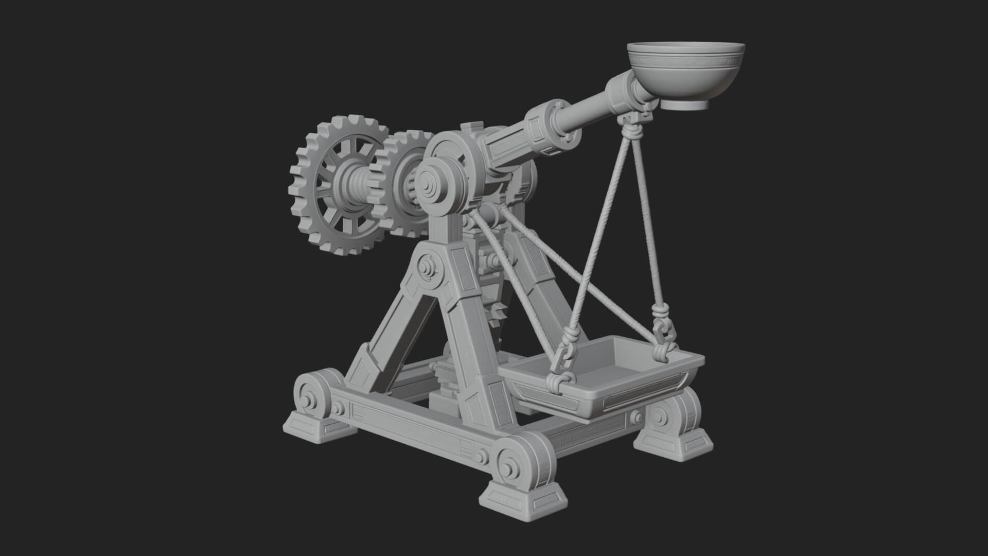 Geared Cup Launcher Model Design 3 3D Print Model 3D Model