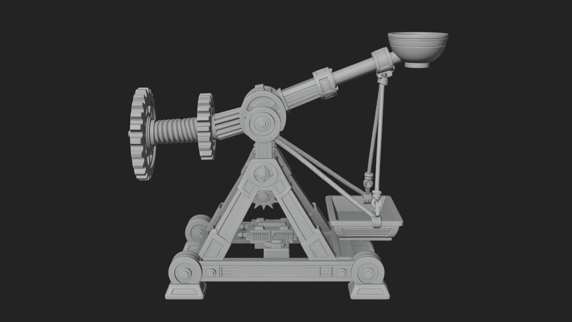Geared Cup Launcher Model Design 3 3D Print Model 3D Model