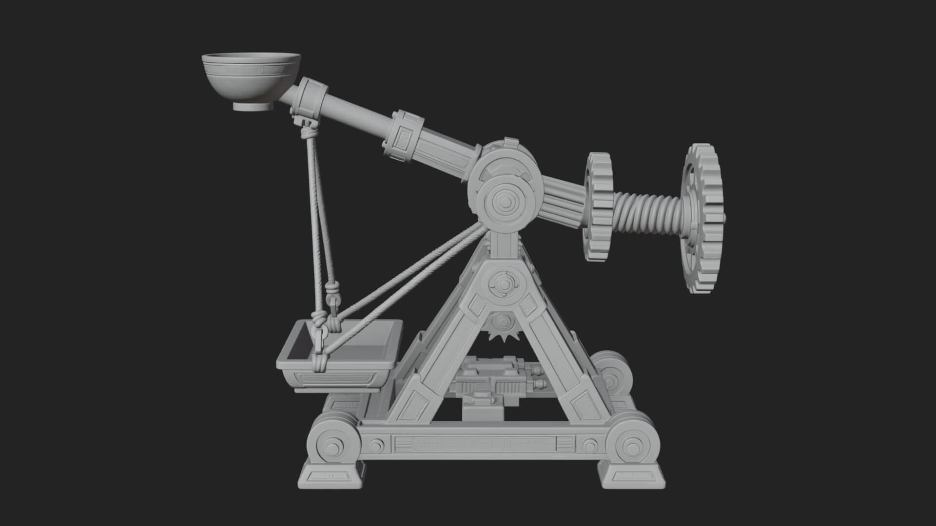 Geared Cup Launcher Model Design 3 3D Print Model 3D Model