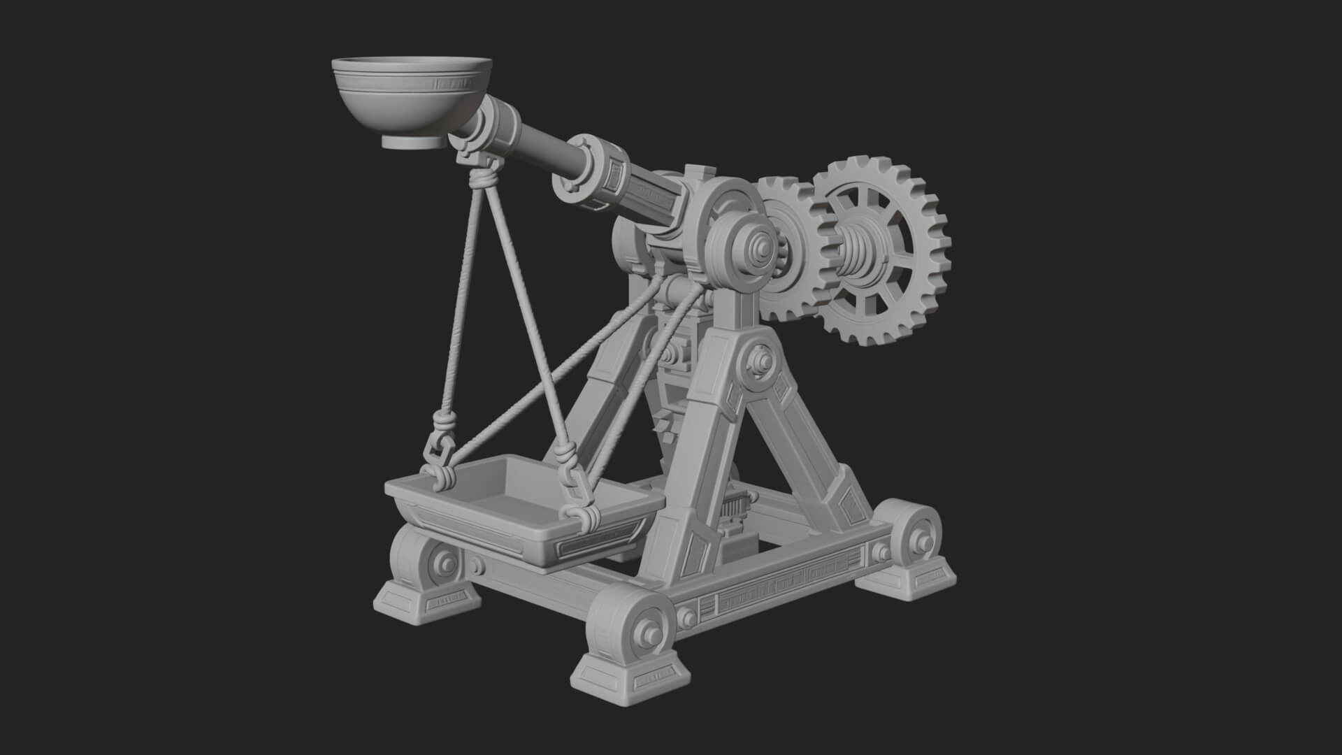 Geared Cup Launcher Model Design 3 3D Print Model 3D Model