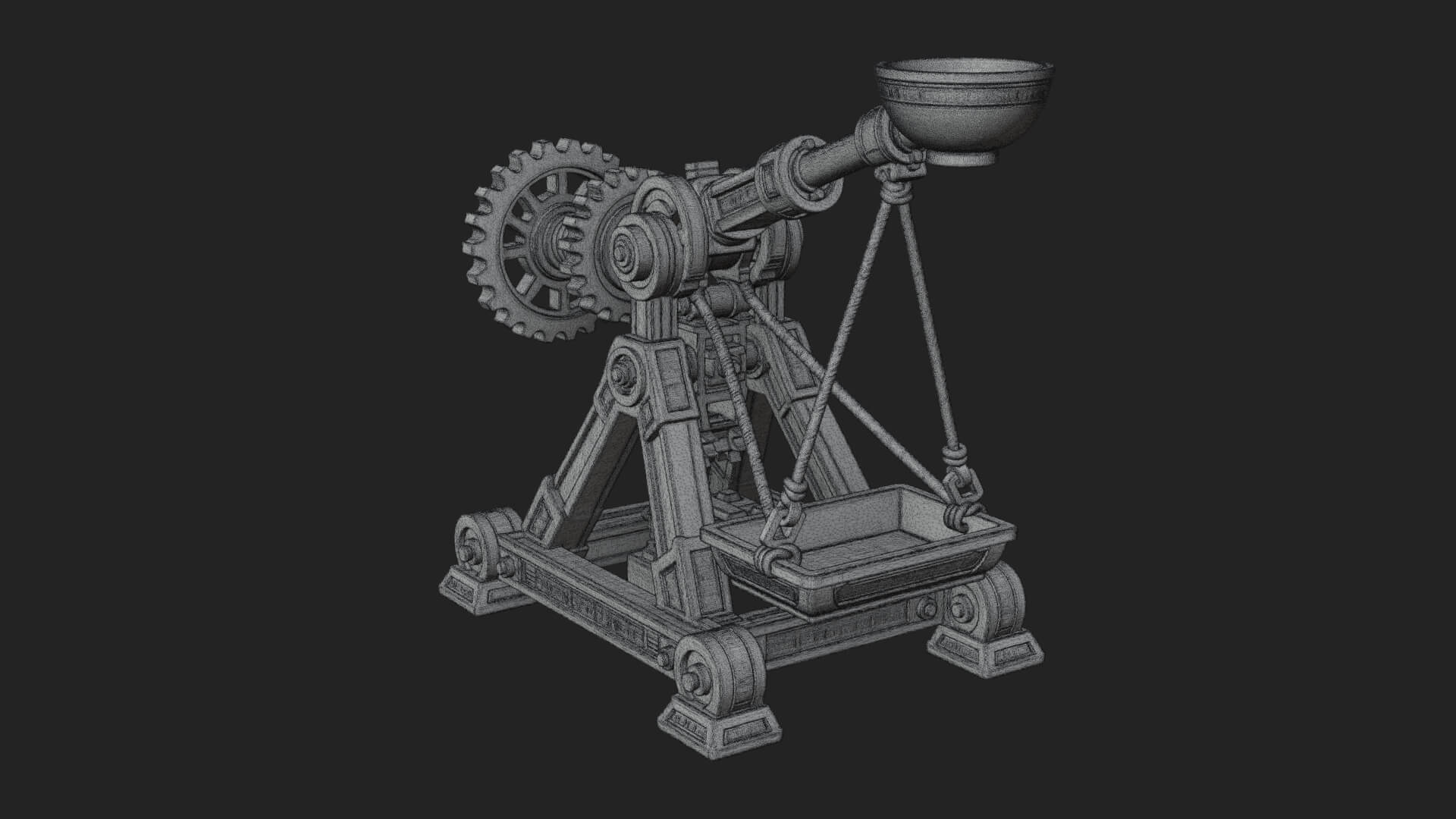 Geared Cup Launcher Model Design 3 3D Print Model 3D Model