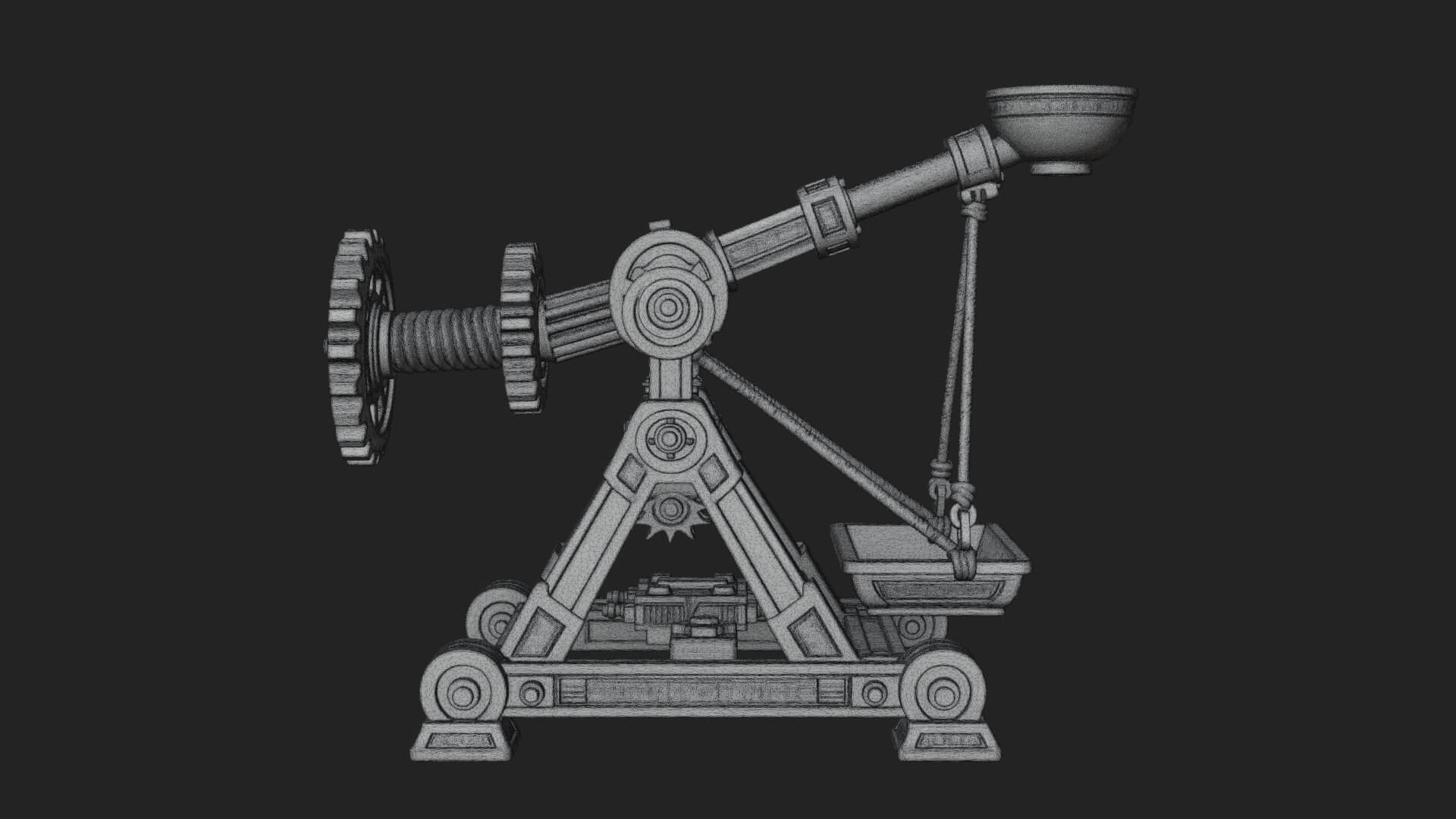 Geared Cup Launcher Model Design 3 3D Print Model 3D Model