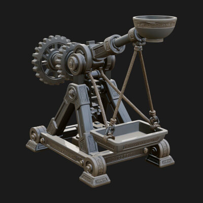 Geared Cup Launcher Model Design 3 3D Print Model