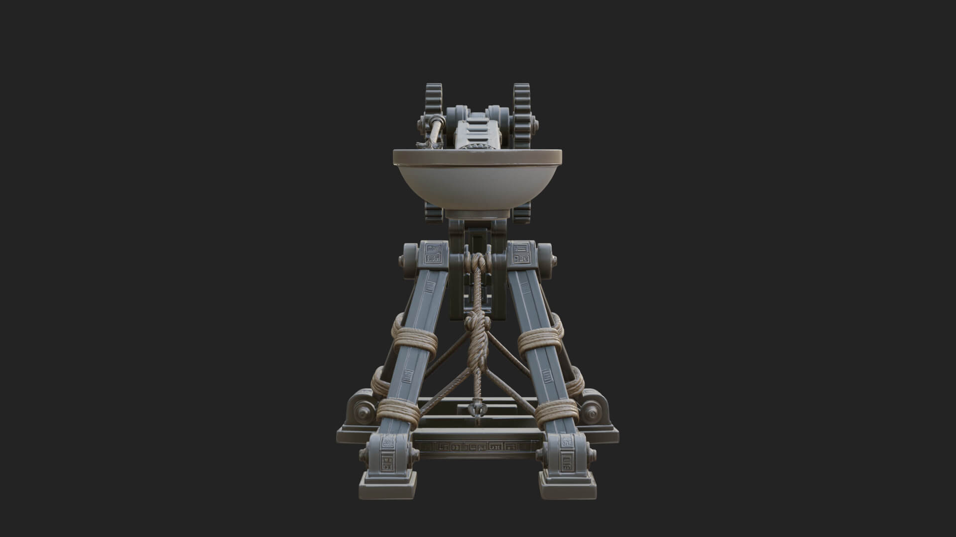 Geared Cup Launcher Model Design 4 3D Print Model 3D Model