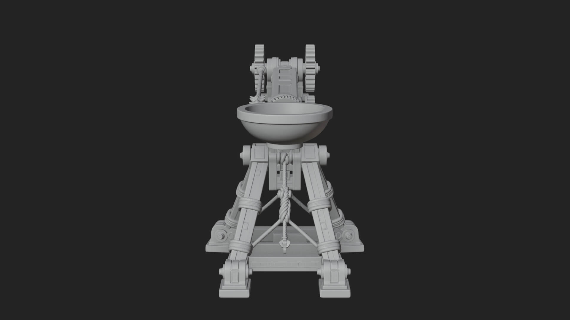 Geared Cup Launcher Model Design 4 3D Print Model 3D Model