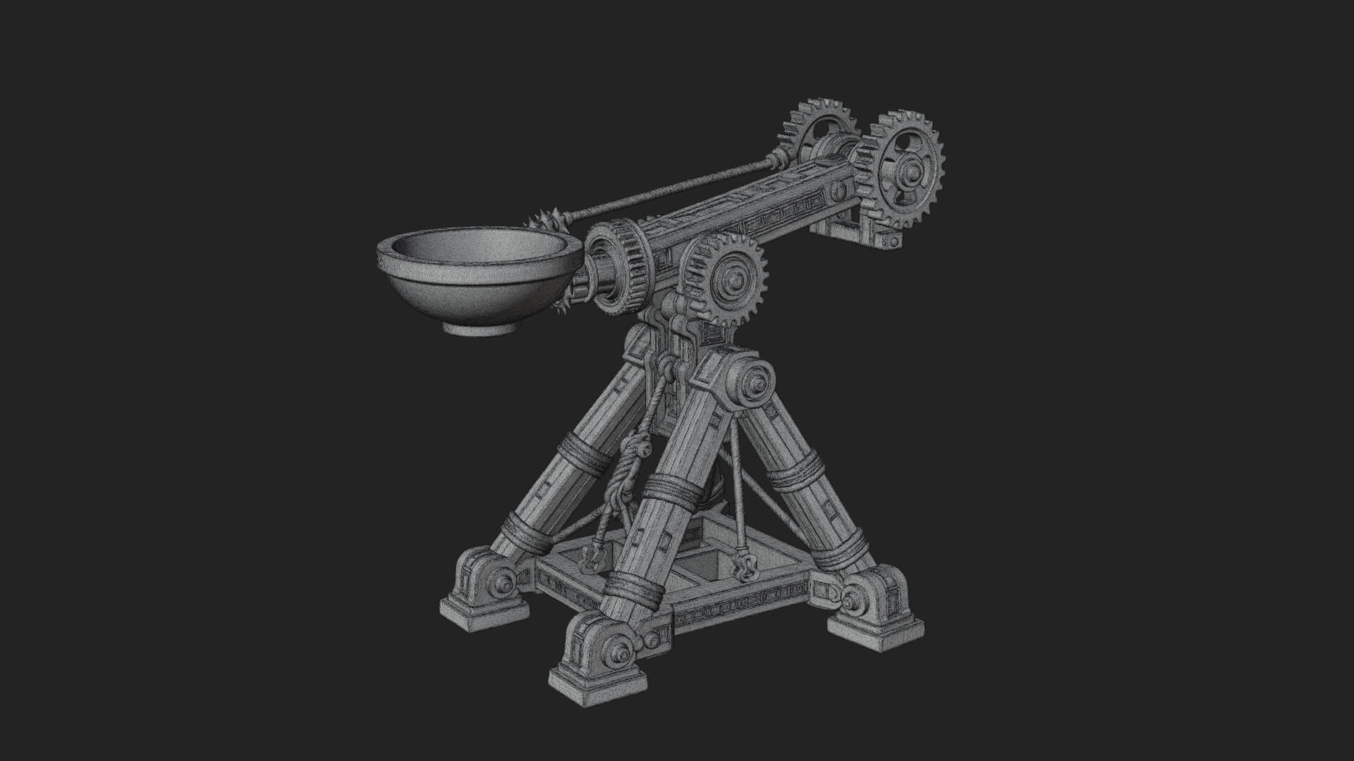 Geared Cup Launcher Model Design 4 3D Print Model 3D Model