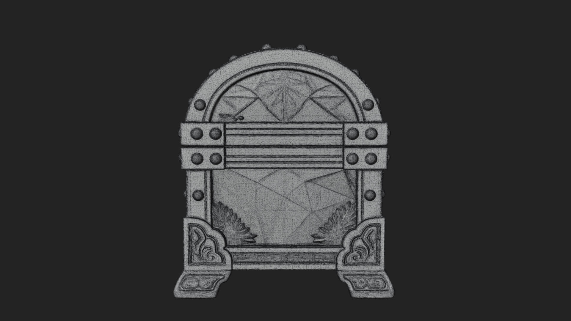 Gem Faceted Treasure Chest Model Design 3 3D Print Model 3D Model