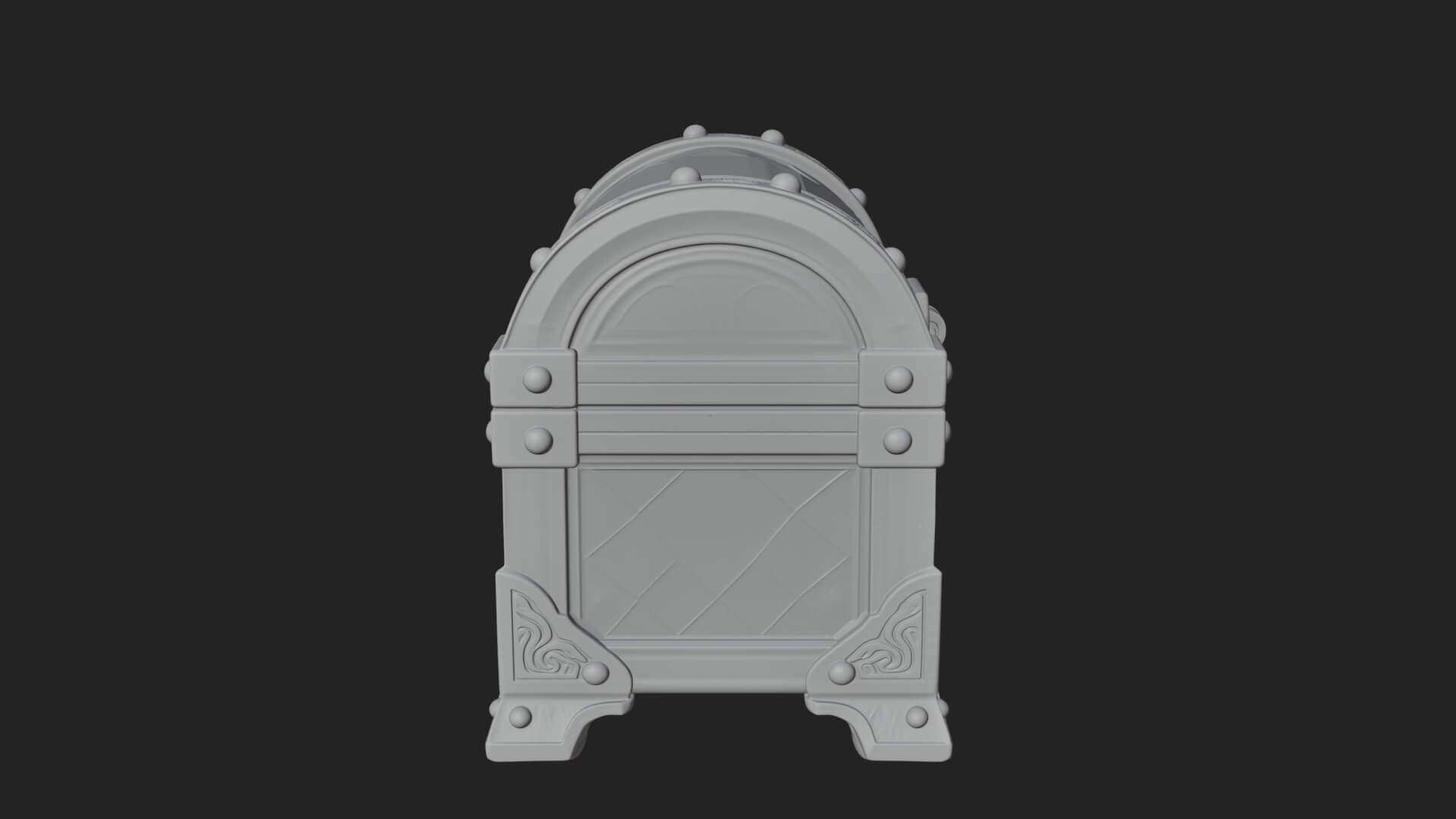 Gem Faceted Treasure Chest Model Design 4 3D Print Model 3D Model