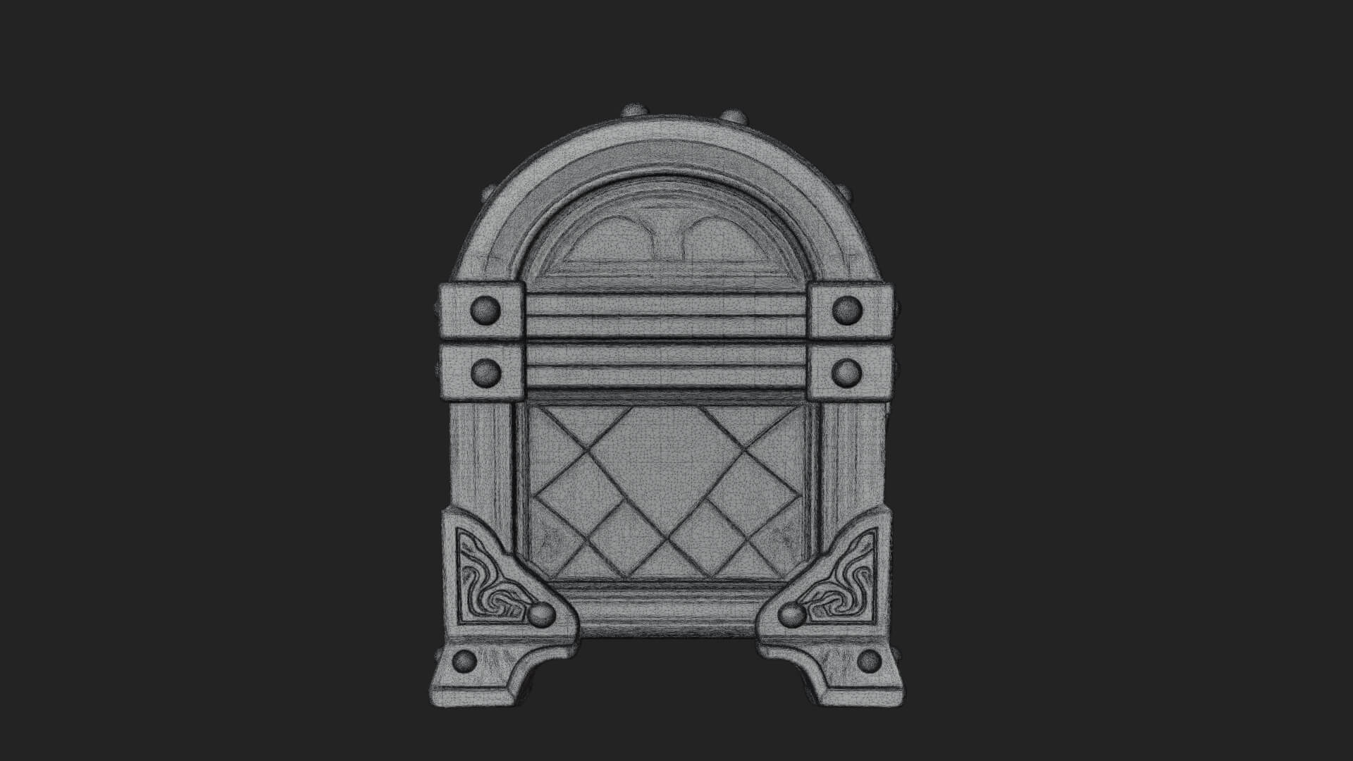 Gem Faceted Treasure Chest Model Design 4 3D Print Model 3D Model