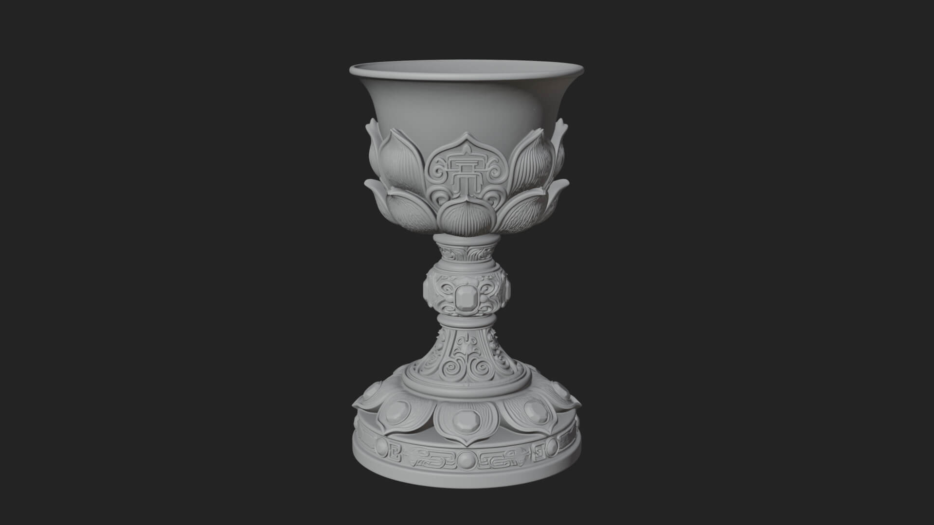 Gem Set Altar Chalice Model Design 3 3D Print Model 3D Model