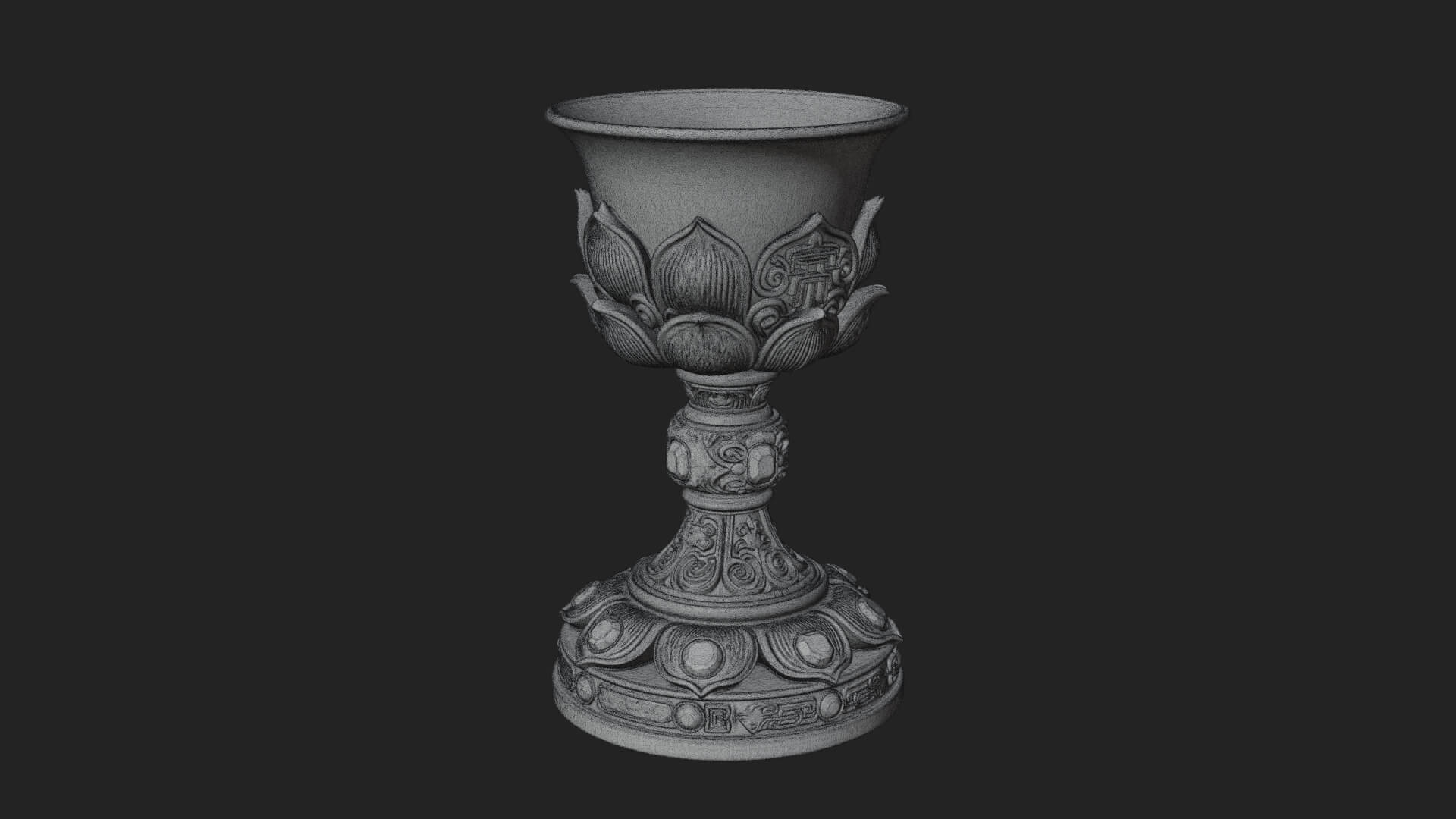 Gem Set Altar Chalice Model Design 3 3D Print Model 3D Model