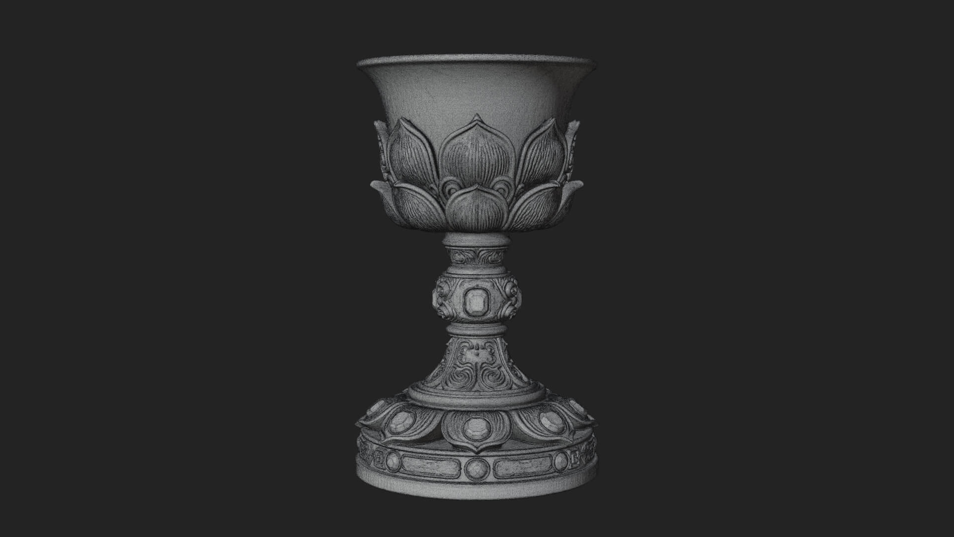 Gem Set Altar Chalice Model Design 3 3D Print Model 3D Model