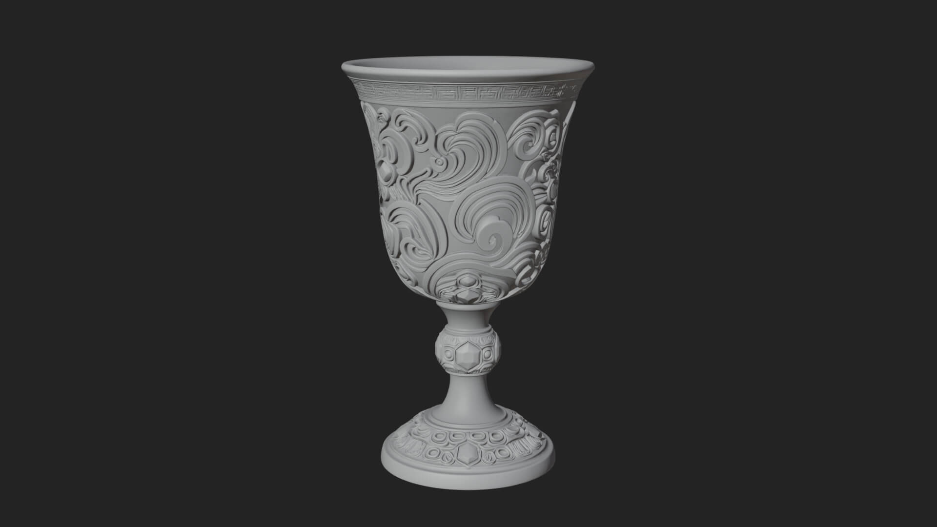 Gem Set Altar Chalice Model Design 5 3D Print Model 3D Model