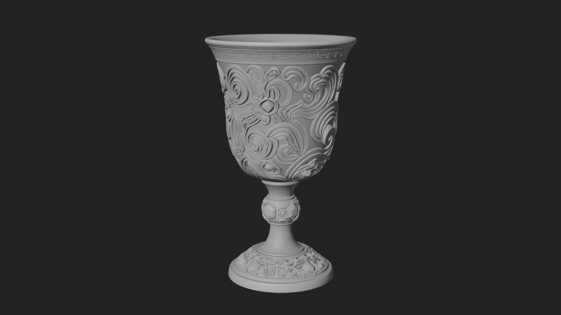 Gem Set Altar Chalice Model Design 5 3D Print Model 3D Model