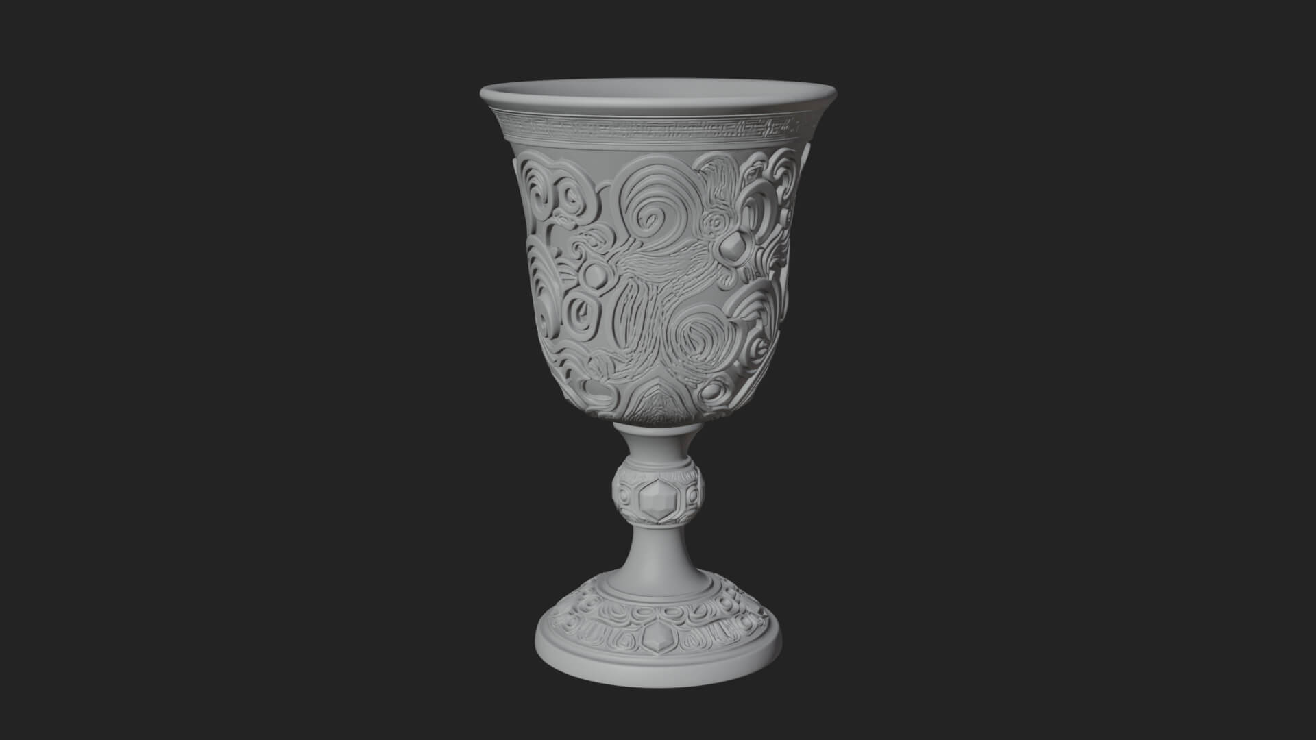 Gem Set Altar Chalice Model Design 5 3D Print Model 3D Model
