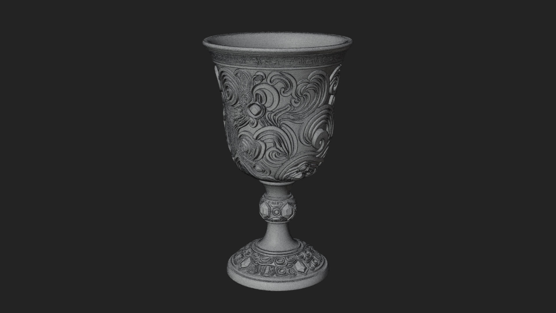 Gem Set Altar Chalice Model Design 5 3D Print Model 3D Model