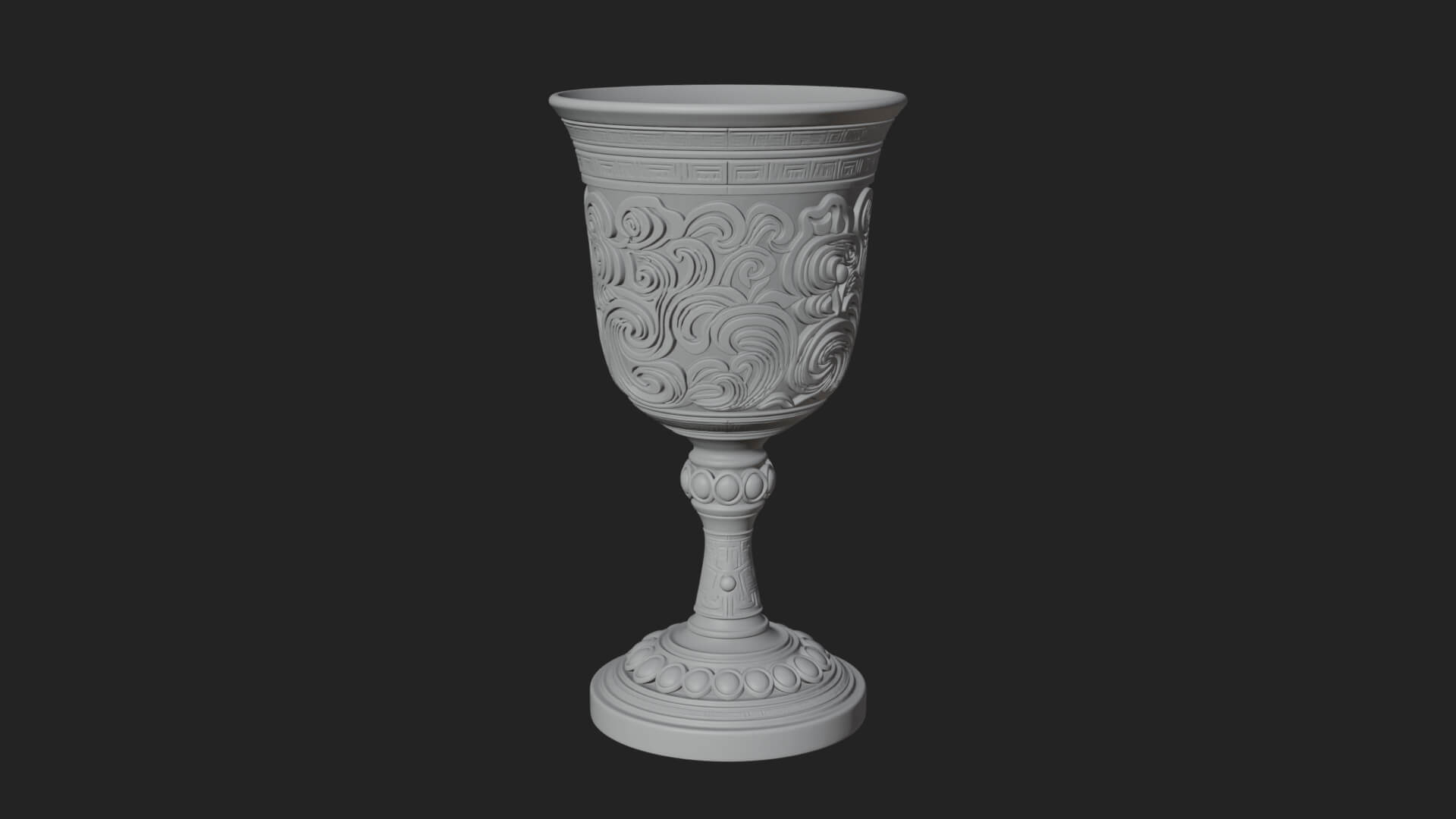Gem Set Altar Chalice Model Design 6 3D Print Model 3D Model